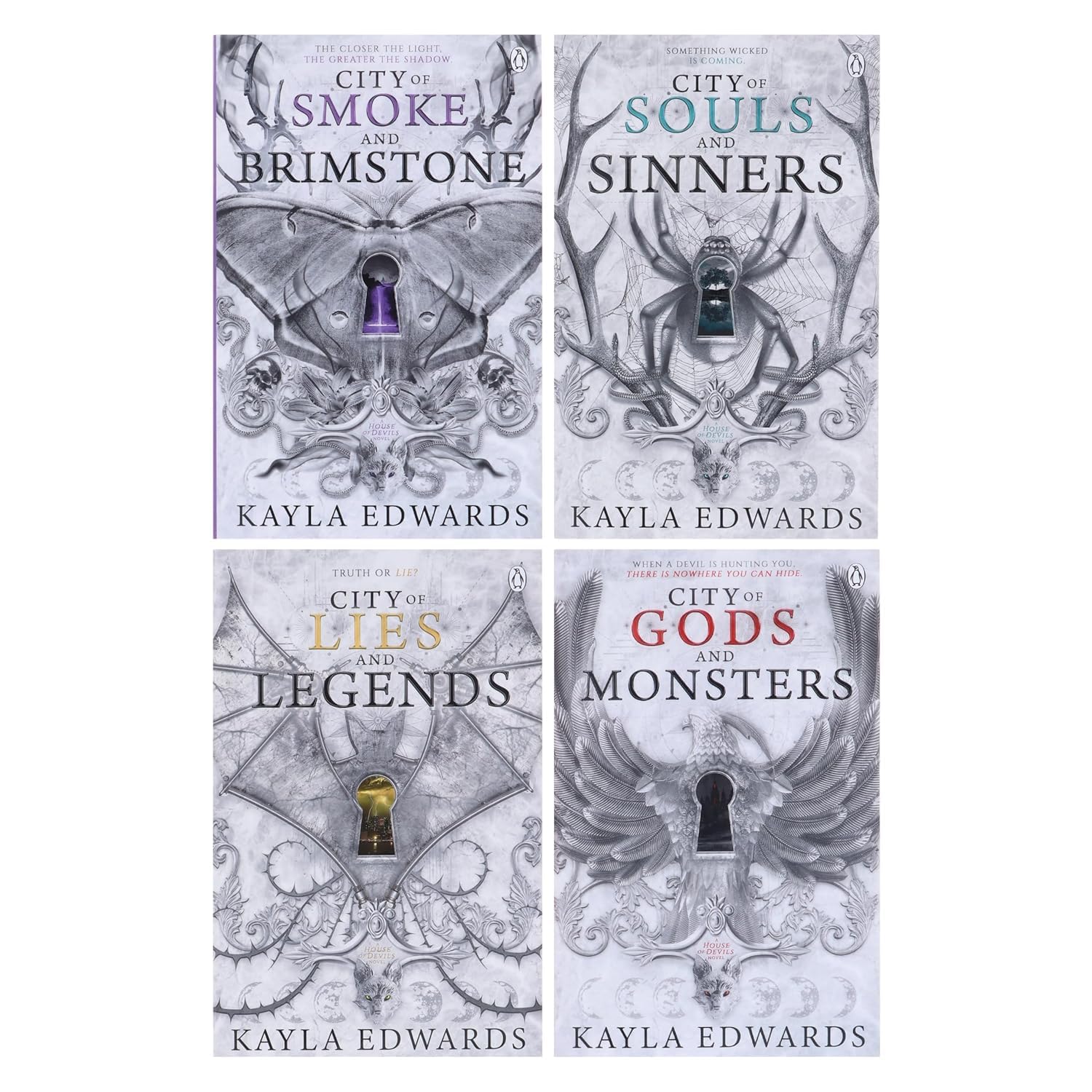 Front cover of City Of Gods And Monsters and City Of Souls And Sinners paperback set by Kayla Edwards