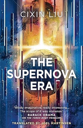 Close-up of The Three-Body Problem paperback cover from the Cixin Liu 5 Books Collection Set
