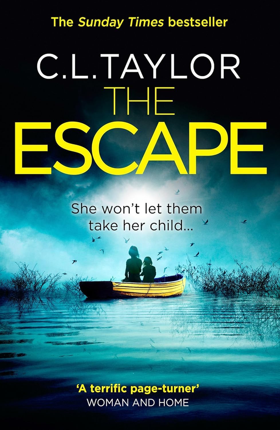 Close-up of The Escape paperback cover by C.L. Taylor from the 3 books collection set