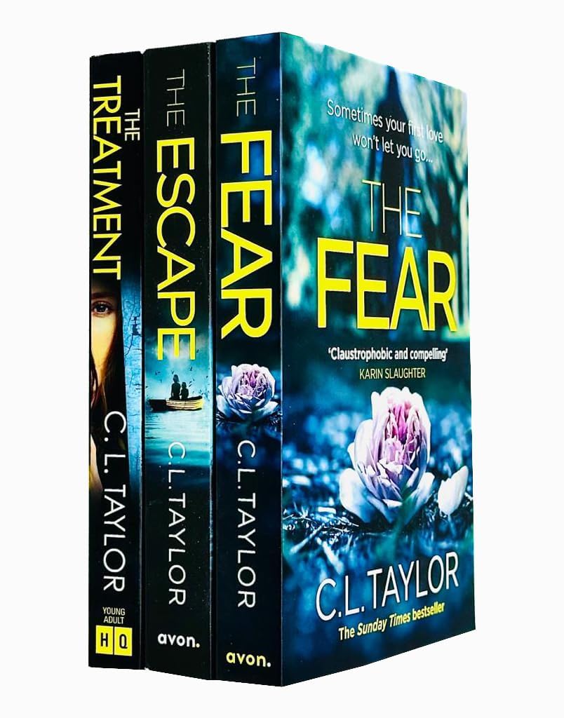 C.L. Taylor 3 Books Collection Set paperback - front cover of The Fear, The Escape, and The Treatment box set