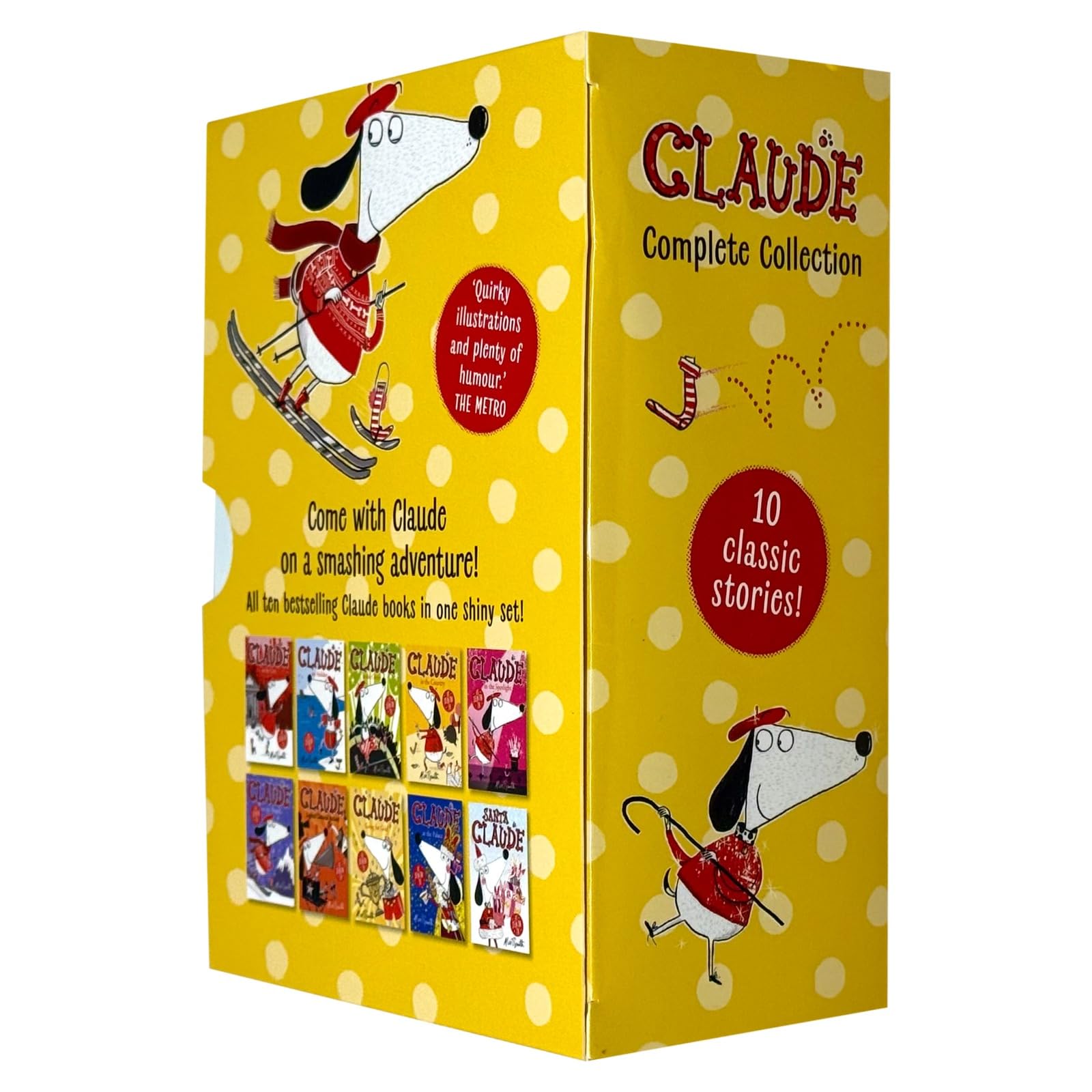 Claude Complete Collection box set books arranged together, showing the full range of ten paperback titles for ages 5-7.