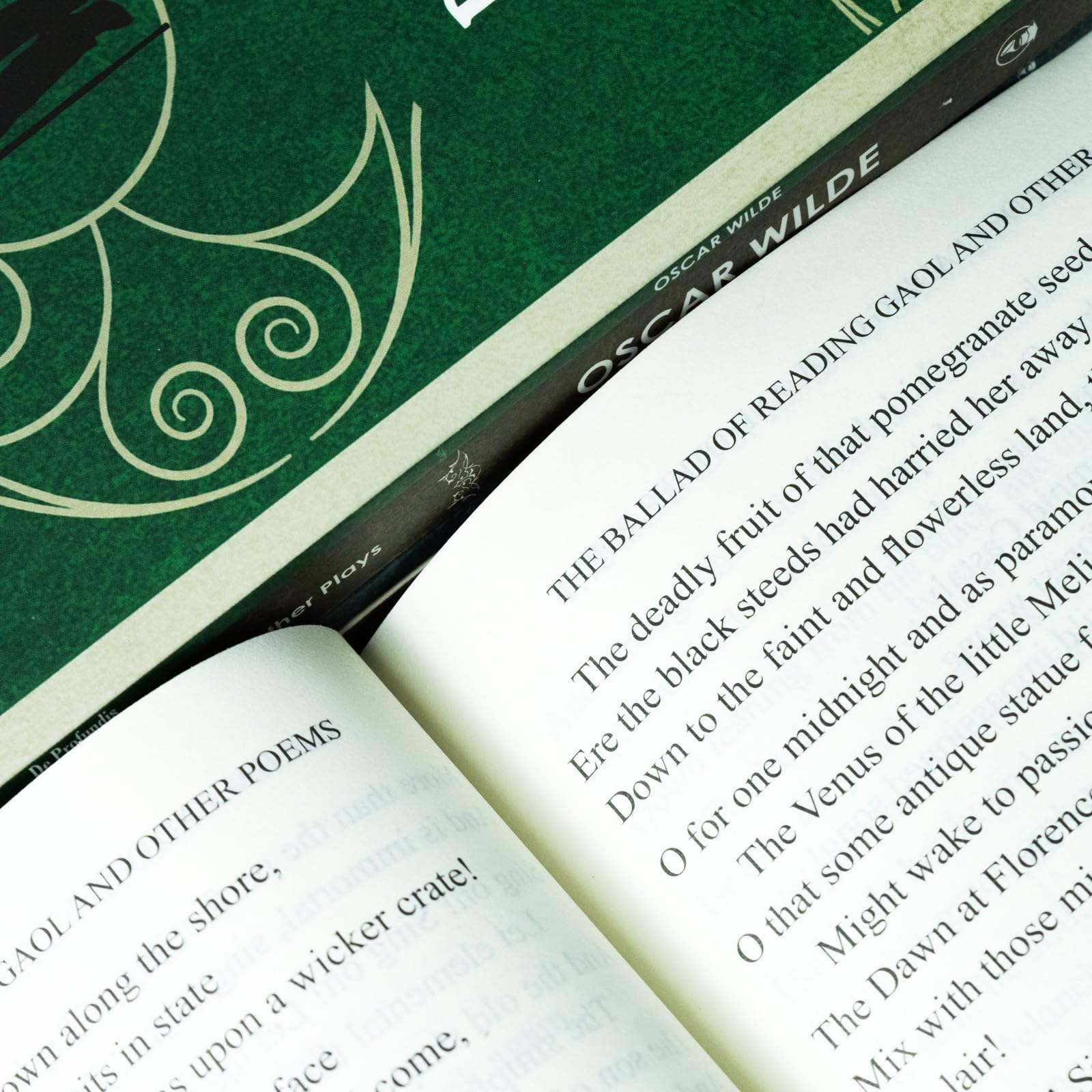 Close-up of The Picture of Dorian Gray and other titles in the Oscar Wilde paperback collection