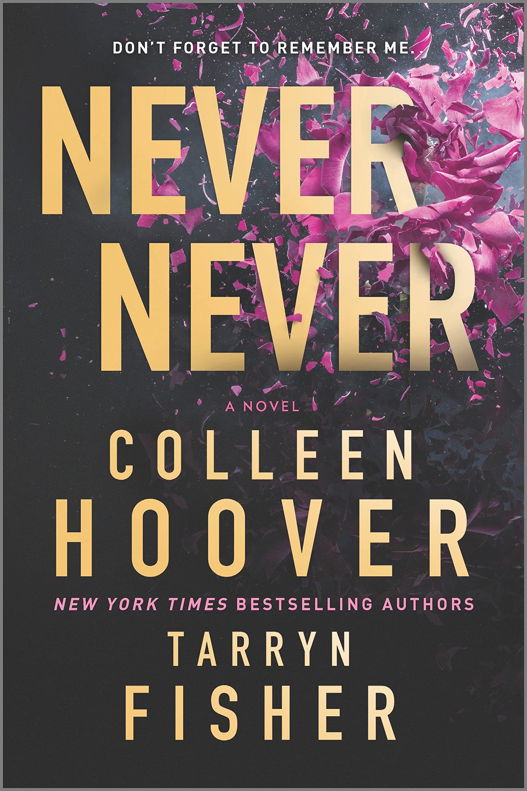 Both paperback books from the Colleen Hoover Without Merit and Never Never set shown together