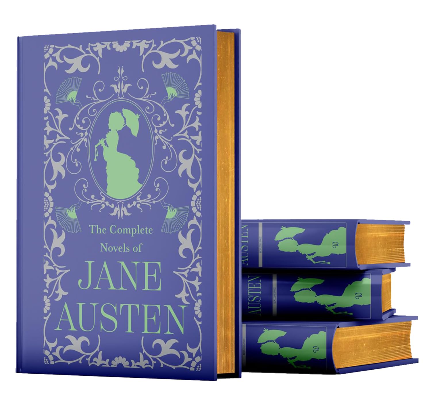 Back cover view of The Complete Novels of Jane Austen leatherbound edition