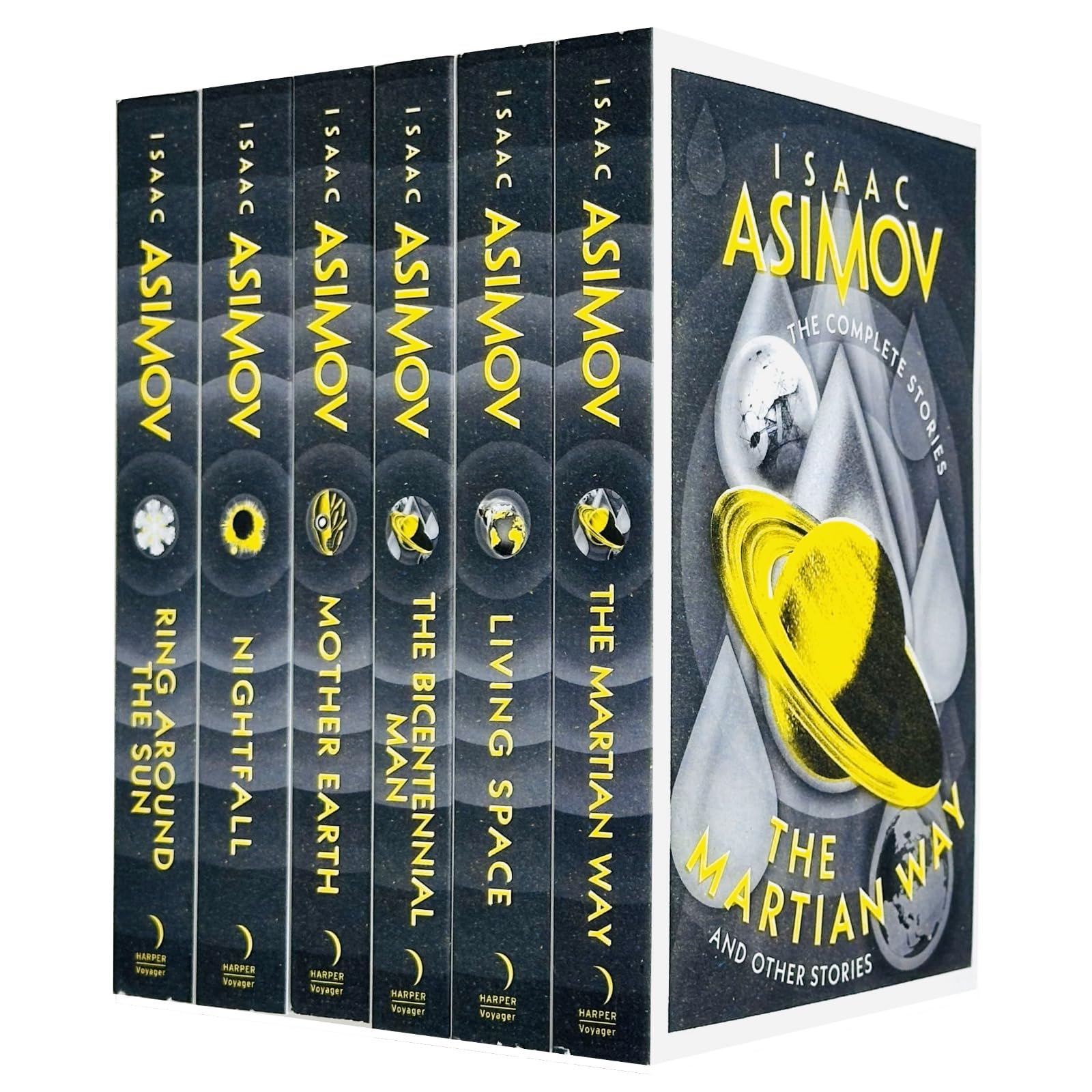 Front cover of The Complete Stories 6 Books Collection Set by Isaac Asimov, paperback fiction set
