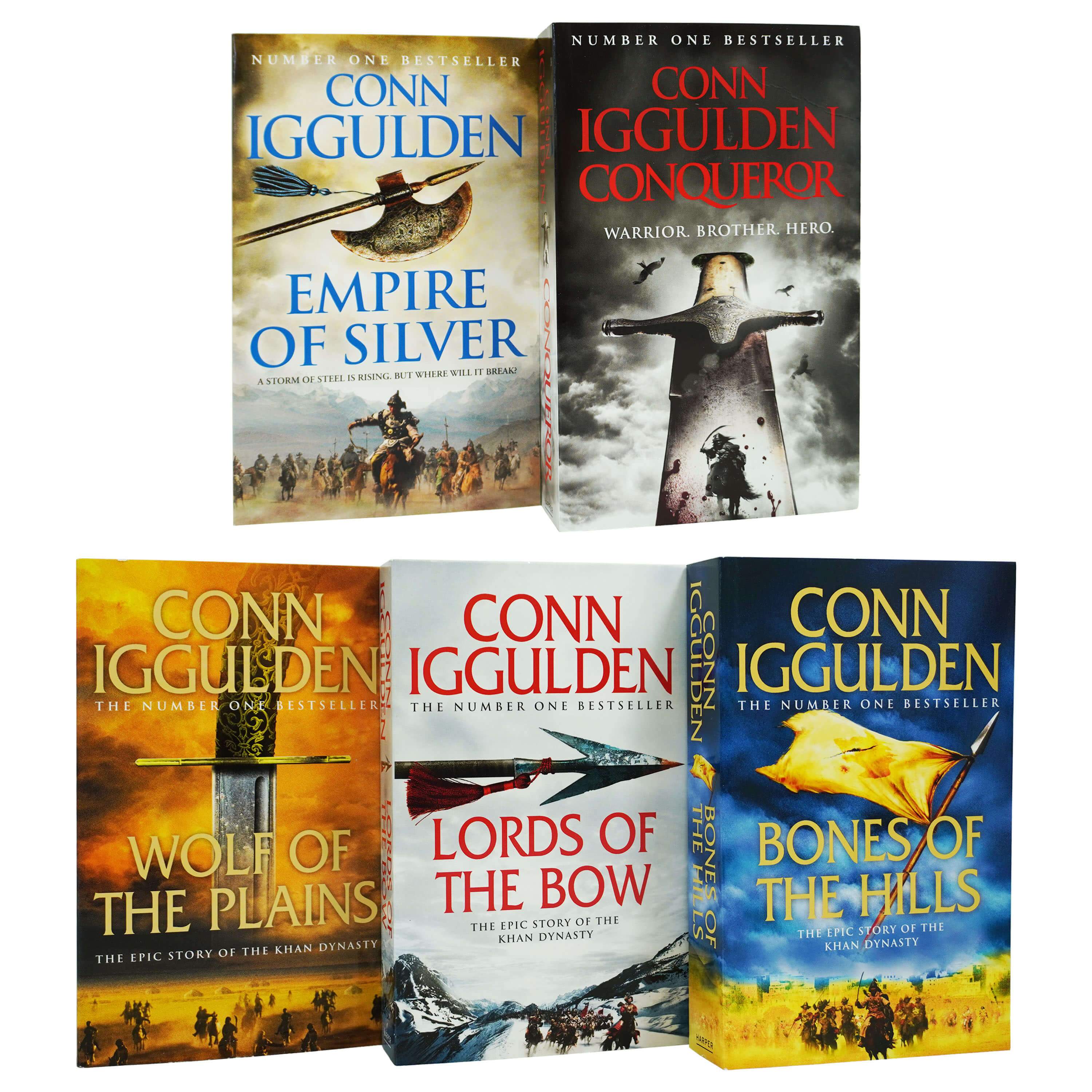 Front cover close-up of the Conqueror 5-book paperback collection by Conn Iggulden