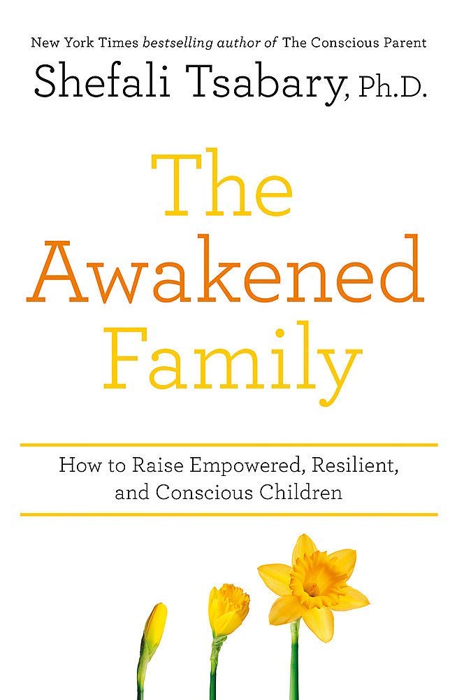 The Awakened Family paperback cover by Shefali Tsabary, shown alongside The Conscious Parent as part of the 2 book set