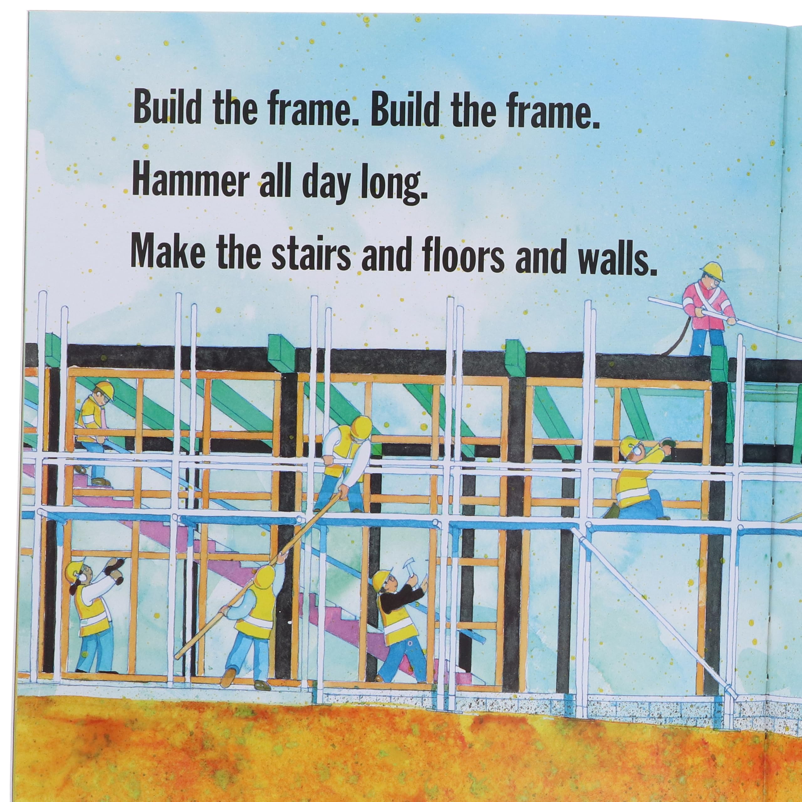 Back cover of the Construction Crew Series paperback collection set by Sally Sutton with book descriptions