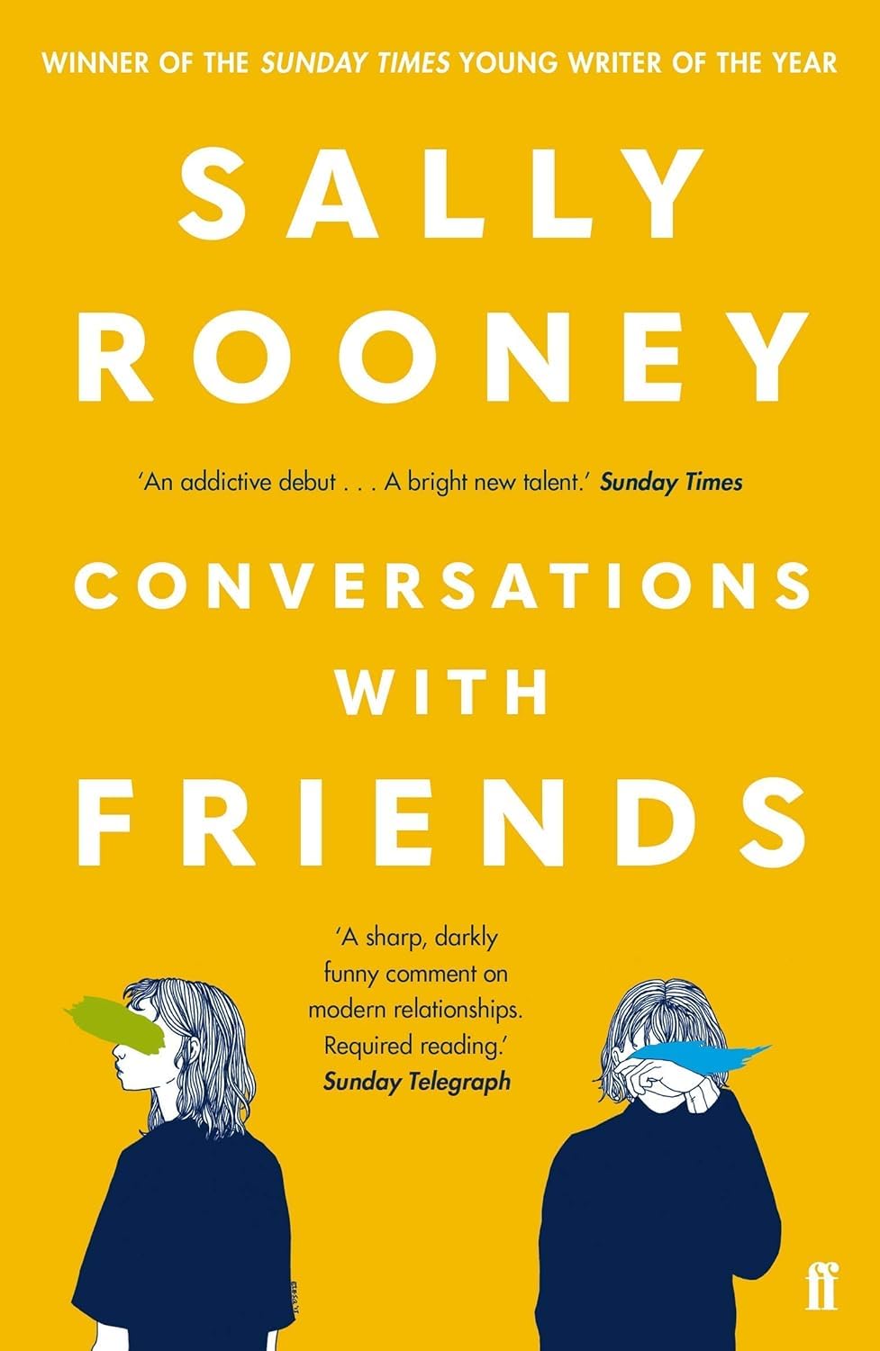 Close-up of Conversations with Friends and Normal People paperback covers by Sally Rooney from the 3-book set