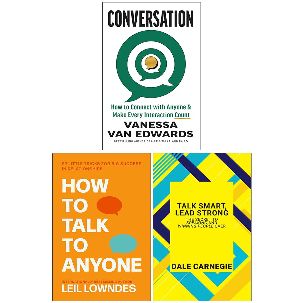 Front cover of Conversation, How to Talk to Anyone & Talk Smart Lead Strong 3 books paperback collection set