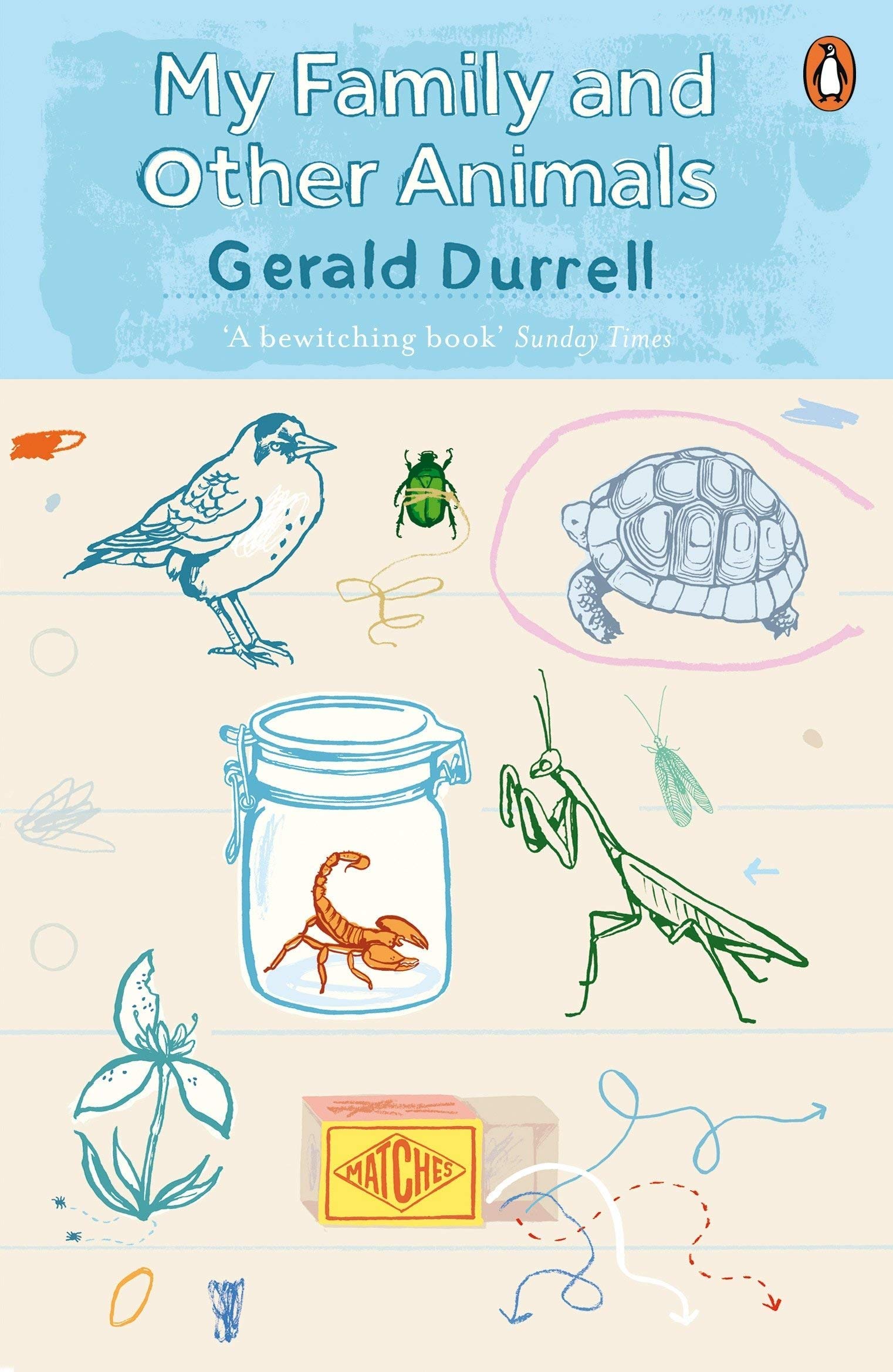 Birds, Beasts and Relatives paperback cover from the Gerald Durrell Corfu Trilogy set
