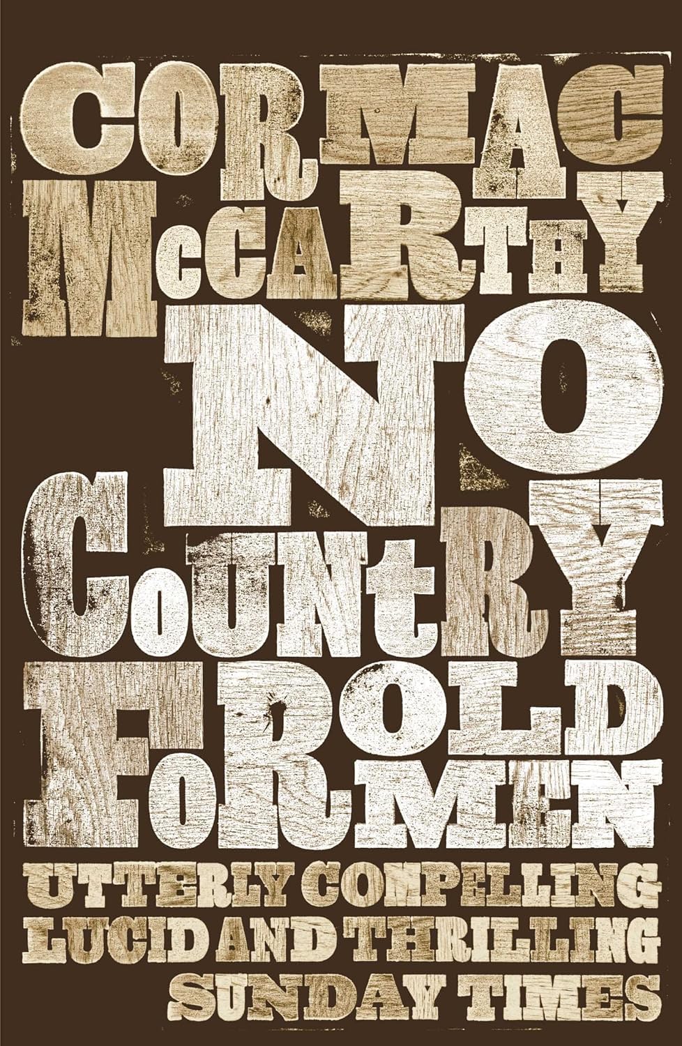 Close-up detail of the The Road paperback cover art from the Cormac McCarthy Collection.