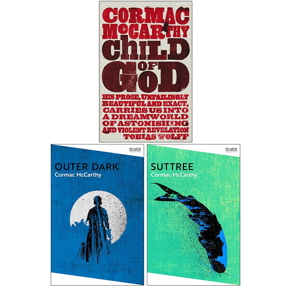 Close-up of Suttree paperback cover from the Cormac McCarthy Collection 3 book set