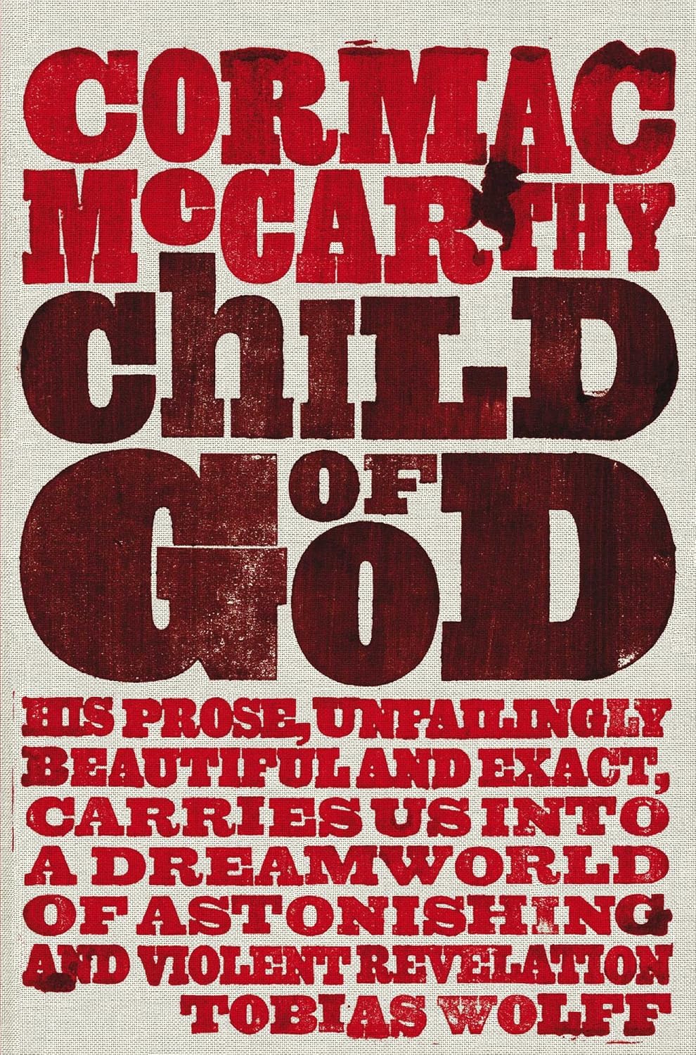 Close-up of Outer Dark paperback cover from the Cormac McCarthy Collection 3 book set