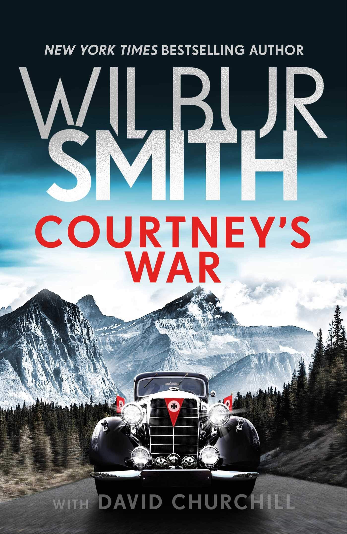 The Courtney Series 13-book paperback set by Wilbur Smith - covers of When The Lion Feeds, The Sound Of Thunder, and A Sparrow Falls