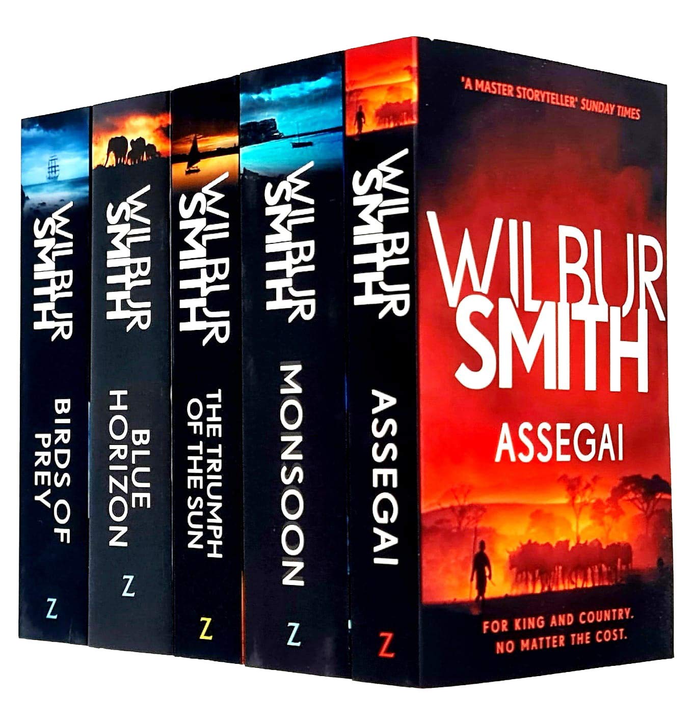 The Courtney Series 5 books collection set by Wilbur Smith fanned out on a neutral background.