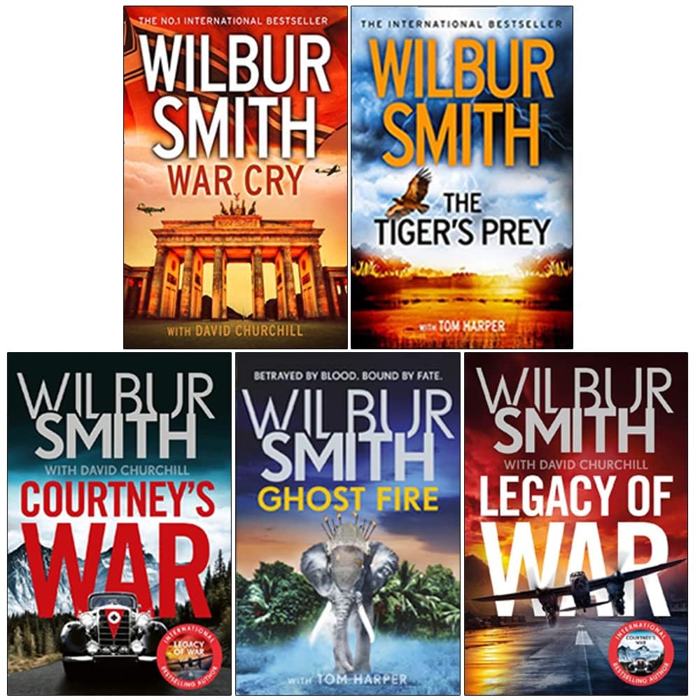 The Courtney Series 5 Books Collection Set by Wilbur Smith - front cover of full paperback box set
