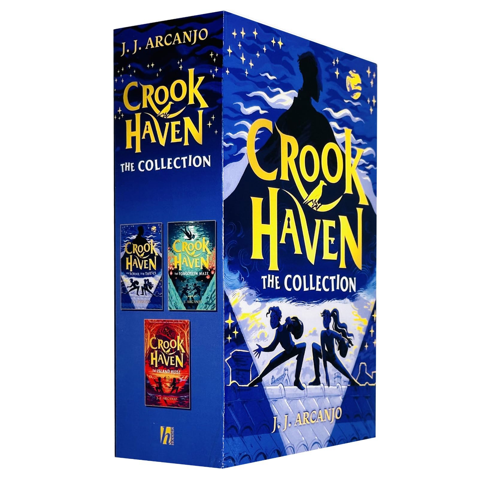 Crookhaven: The School for Thieves paperback cover, book one in the J.J. Arcanjo series