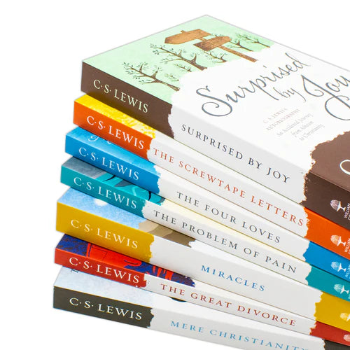 C. S. Lewis Signature Classics 7 book set displayed inside its paperback collection box