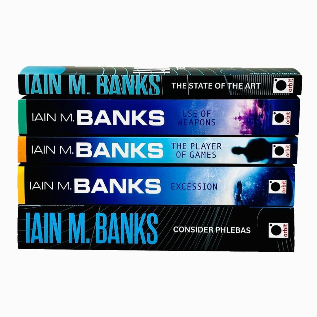 Consider Phlebas and The Player of Games paperback covers from the Culture Series 1 set