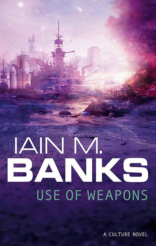 All five Culture Series 1 paperback books by Iain M. Banks fanned out together