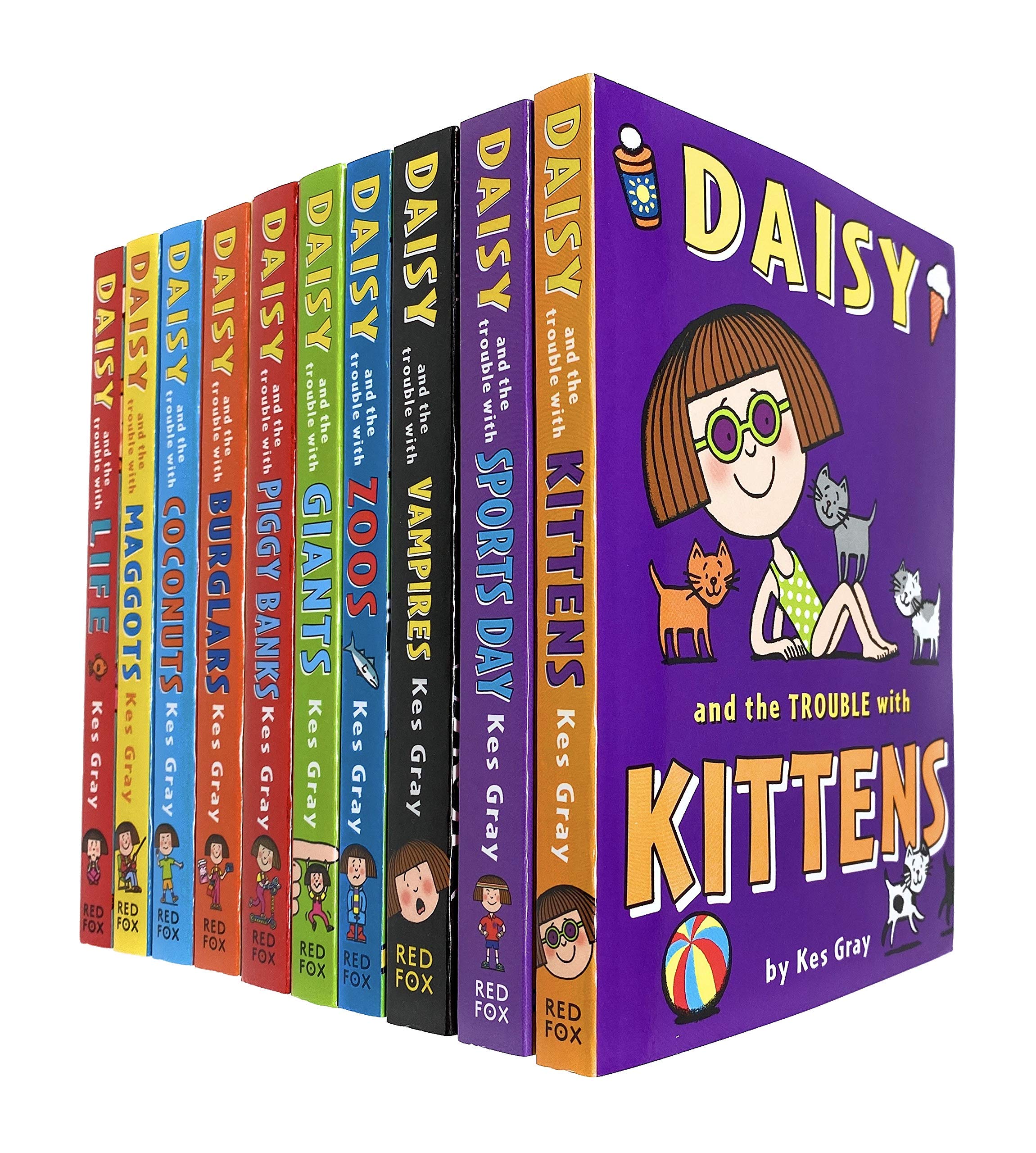 Daisy 10 Books Collection Set by Kes Gray - front cover artwork showing the paperback box set
