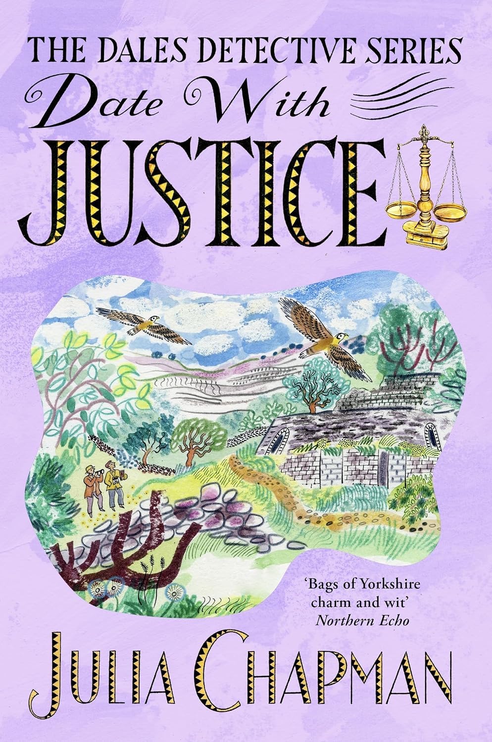 Dales Detective Series paperback covers - Date with Justice and Date with Destiny by Julia Chapman, completing the full 10-book Yorkshire cozy mystery collection set