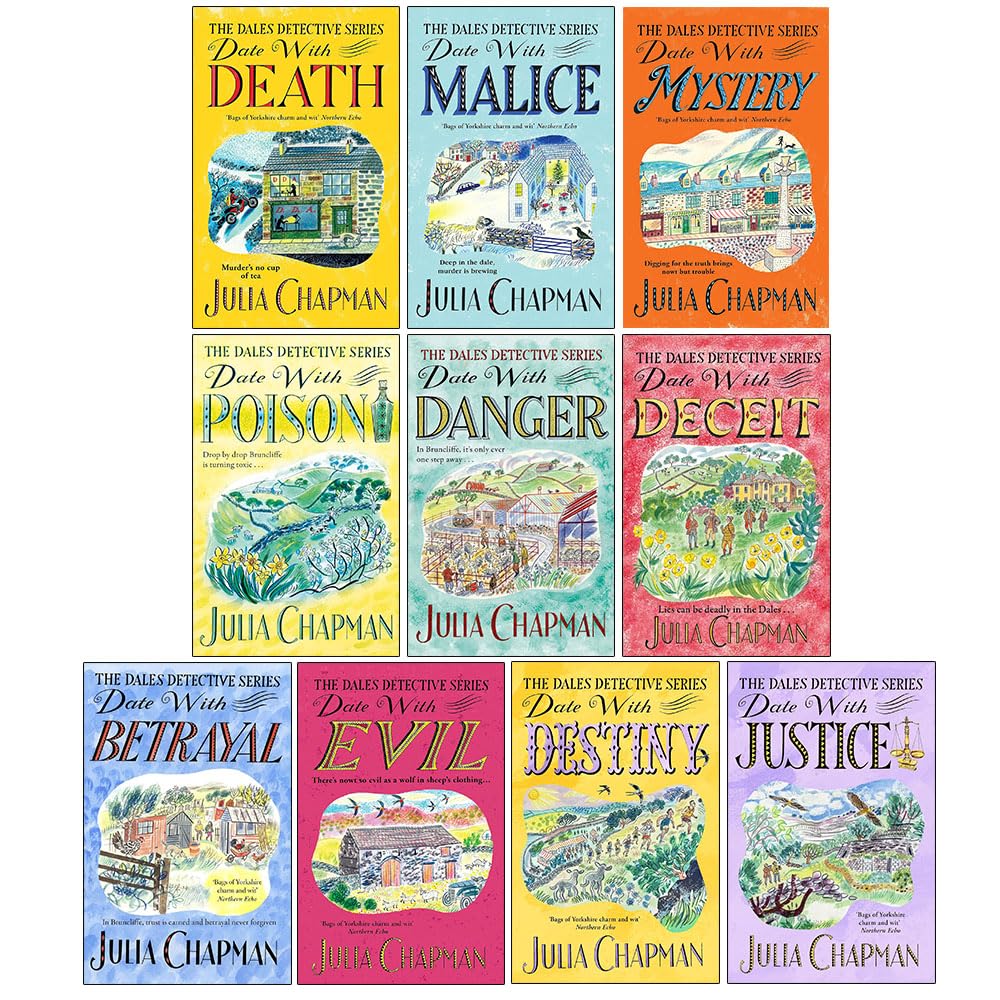 Dales Detective Series paperback cover - Date with Death by Julia Chapman, book 1 of 10 in the Yorkshire cozy mystery collection
