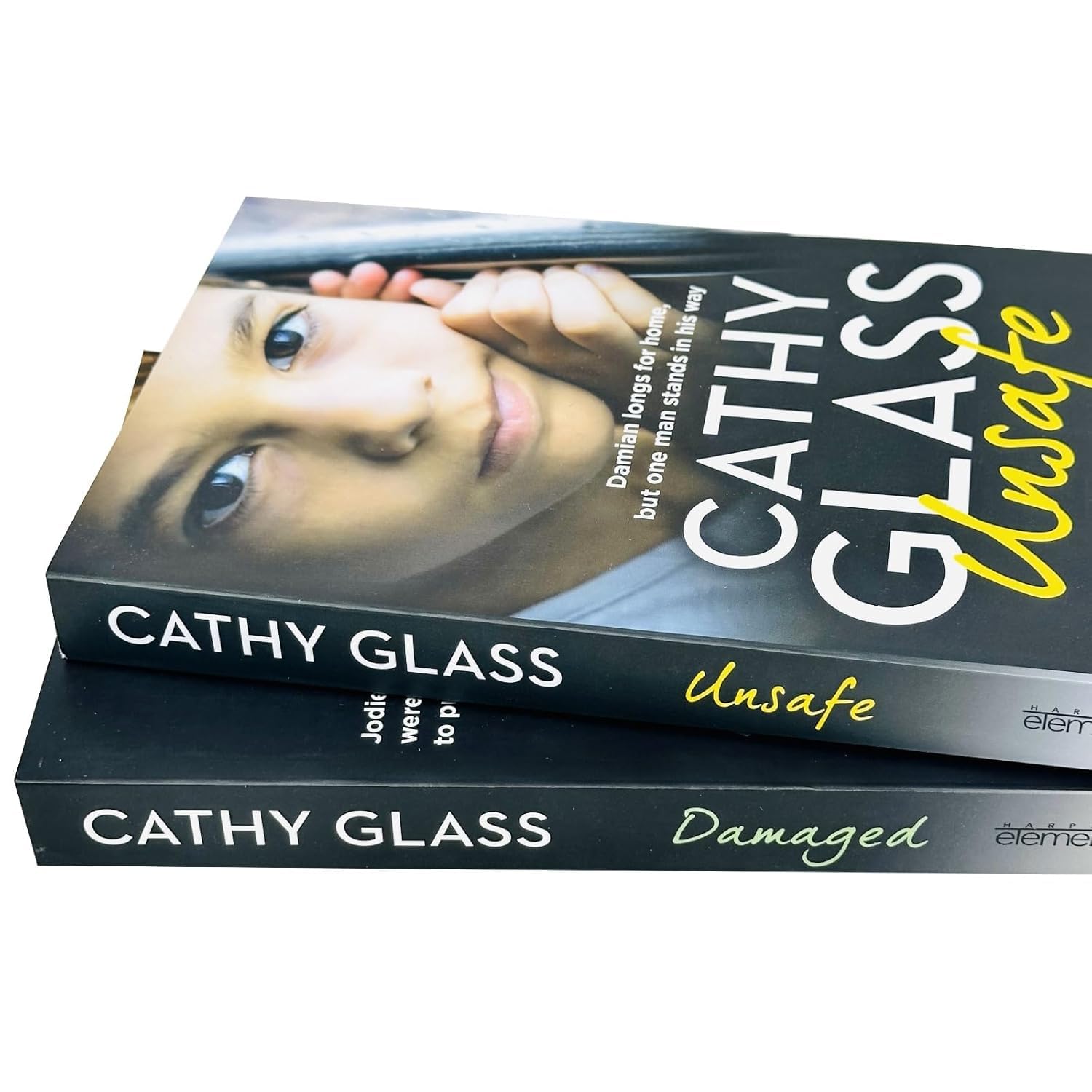 Unsafe by Cathy Glass paperback front cover, part of the Damaged and Unsafe 2 book set