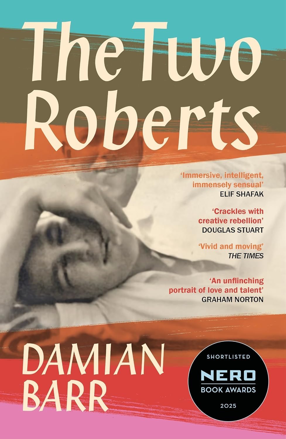The Two Roberts by Damian Barr paperback cover, novel inspired by painters Robert MacBryde and Robert Colquhoun
