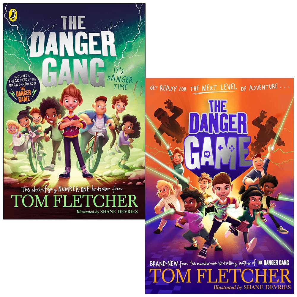 The Danger Gang 2 books paperback collection set by Tom Fletcher front cover, ages 7-11