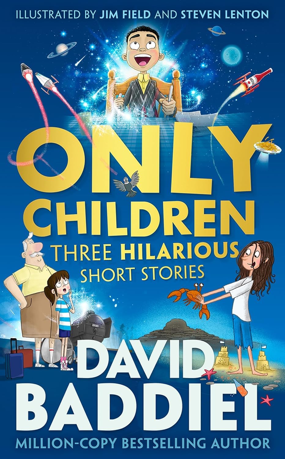 Stack of David Baddiel Collection paperback books showing spines and set packaging
