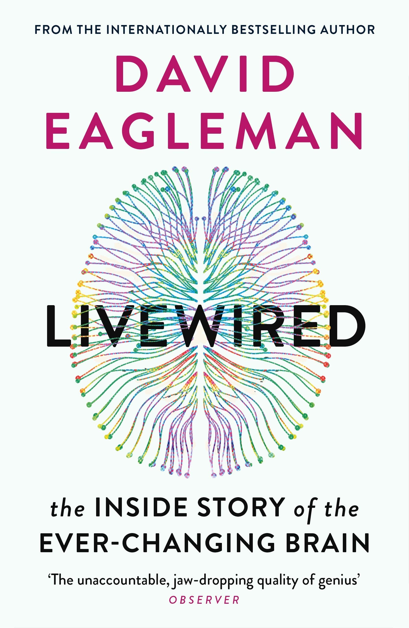 Close-up cover detail of one of the paperback titles from the David Eagleman brain science book collection