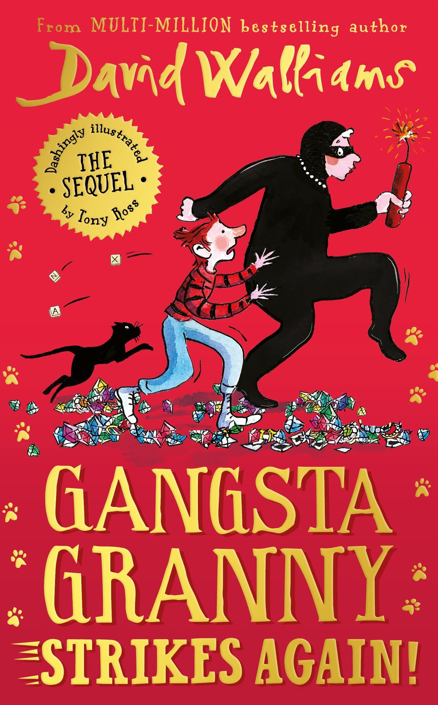 David Walliams 5 paperback books fanned out showing Awful Auntie, Demon Dentist, Gangsta Granny Strikes Again, The Midnight Gang and Grandpa's Great Escape covers