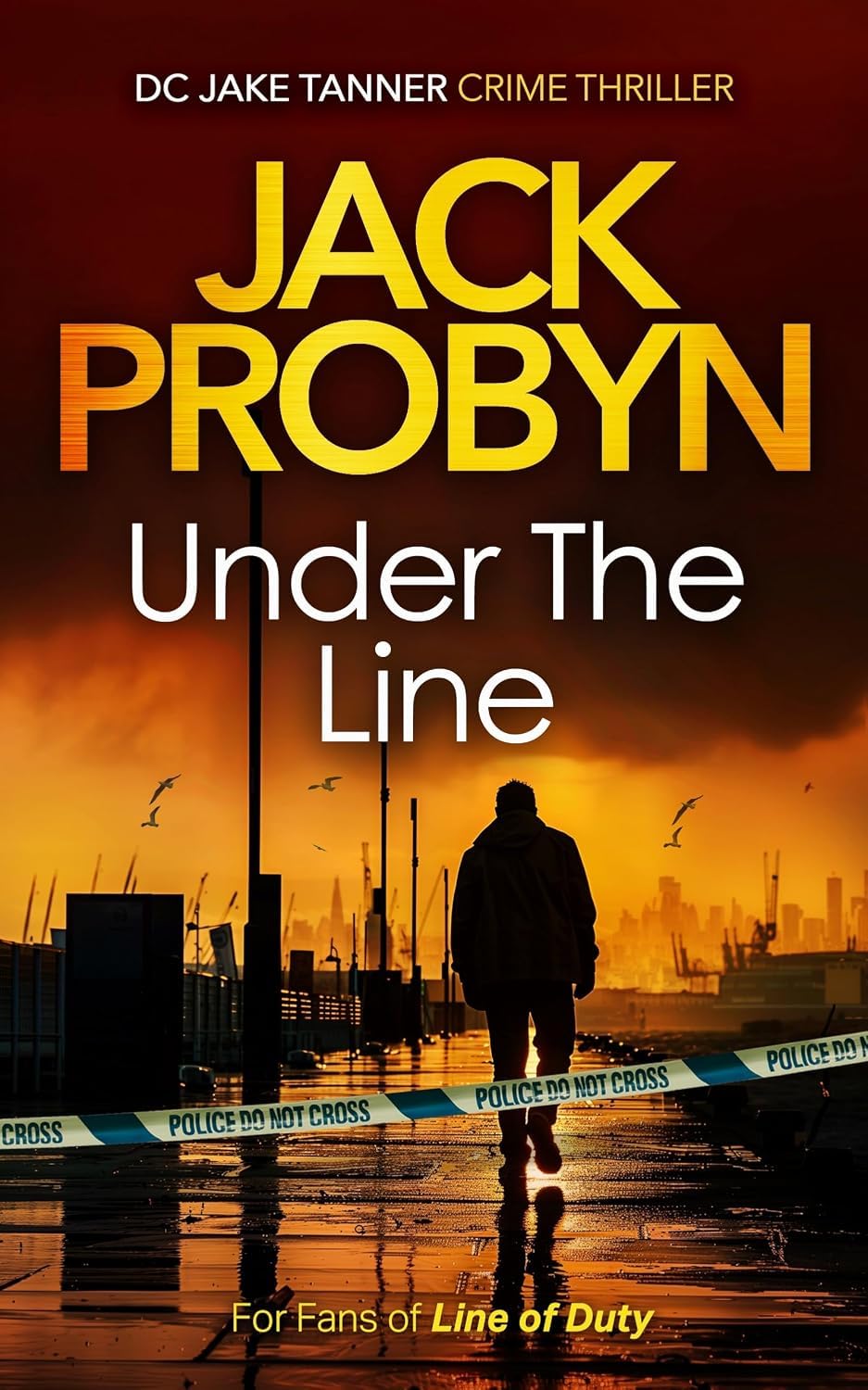 Close-up of Toe the Line and Walk the Line paperback covers from the DC Jake Tanner series