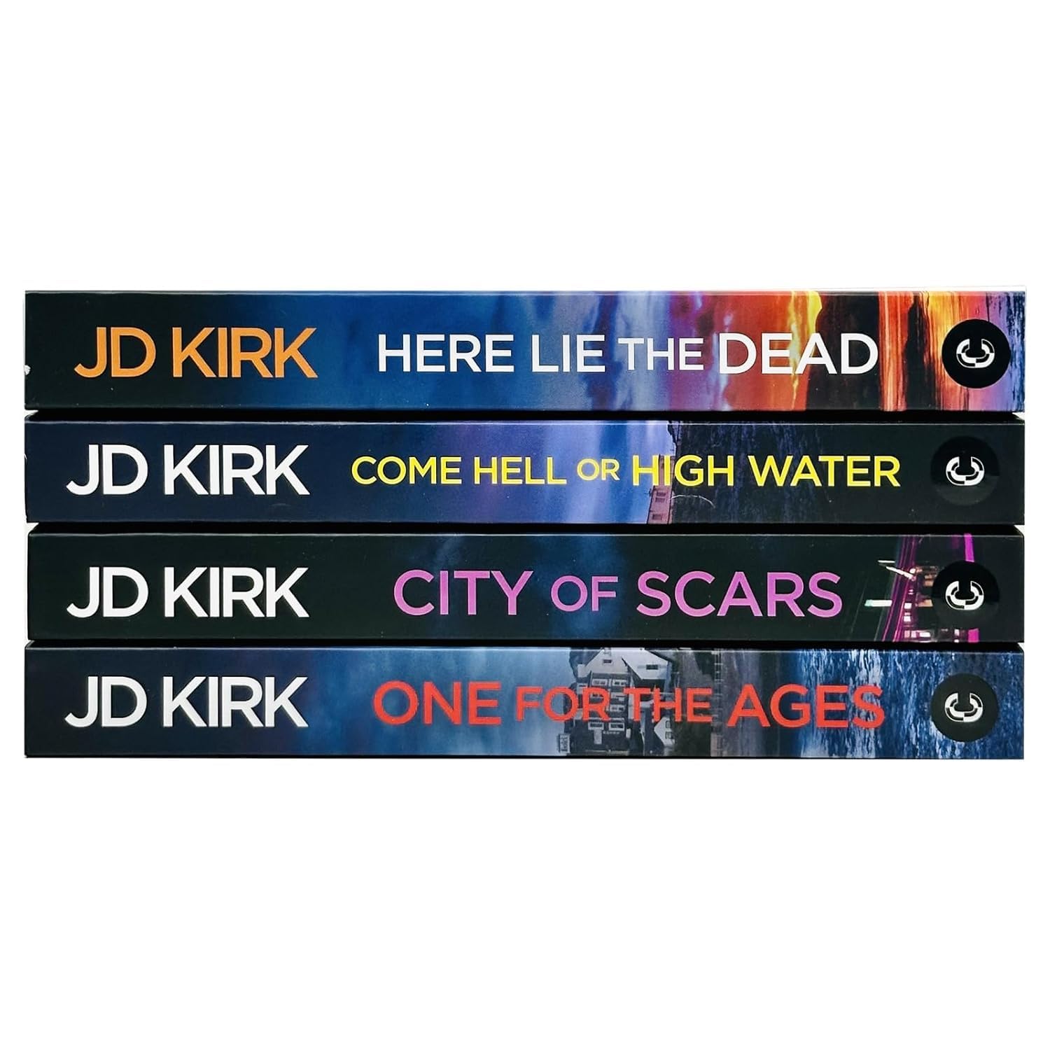 DCI Logan Crime Thrillers 13-16 by JD Kirk, 4 book paperback set, back cover