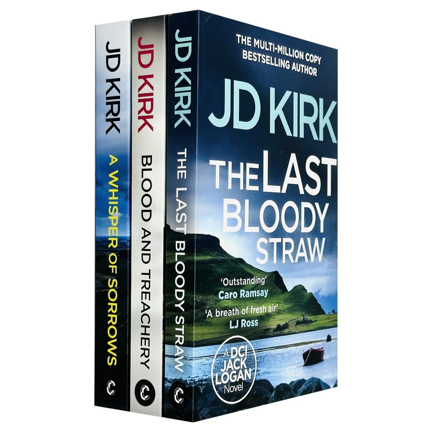 DCI Logan Crime Thrillers 3 book paperback set by JD Kirk - front cover of the collection