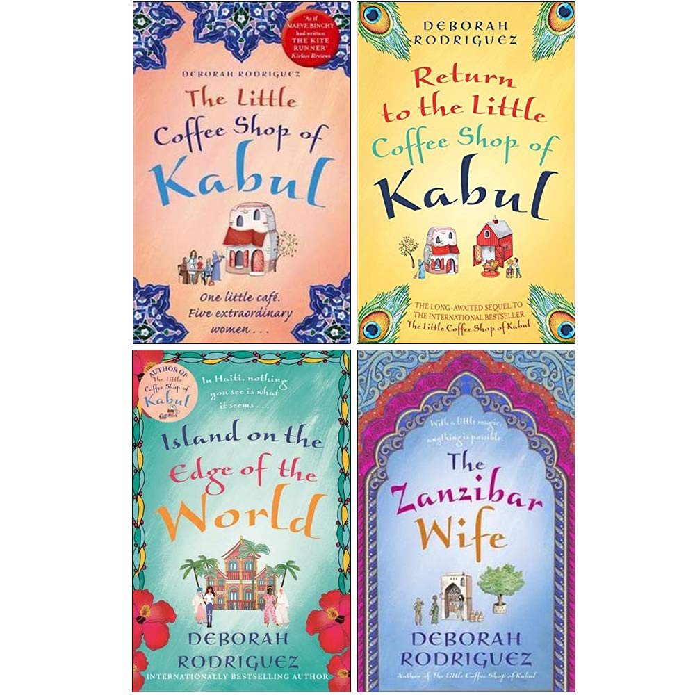 Deborah Rodriguez 4 Books Collection Set paperback front cover, including The Little Coffee Shop of Kabul and The Zanzibar Wife