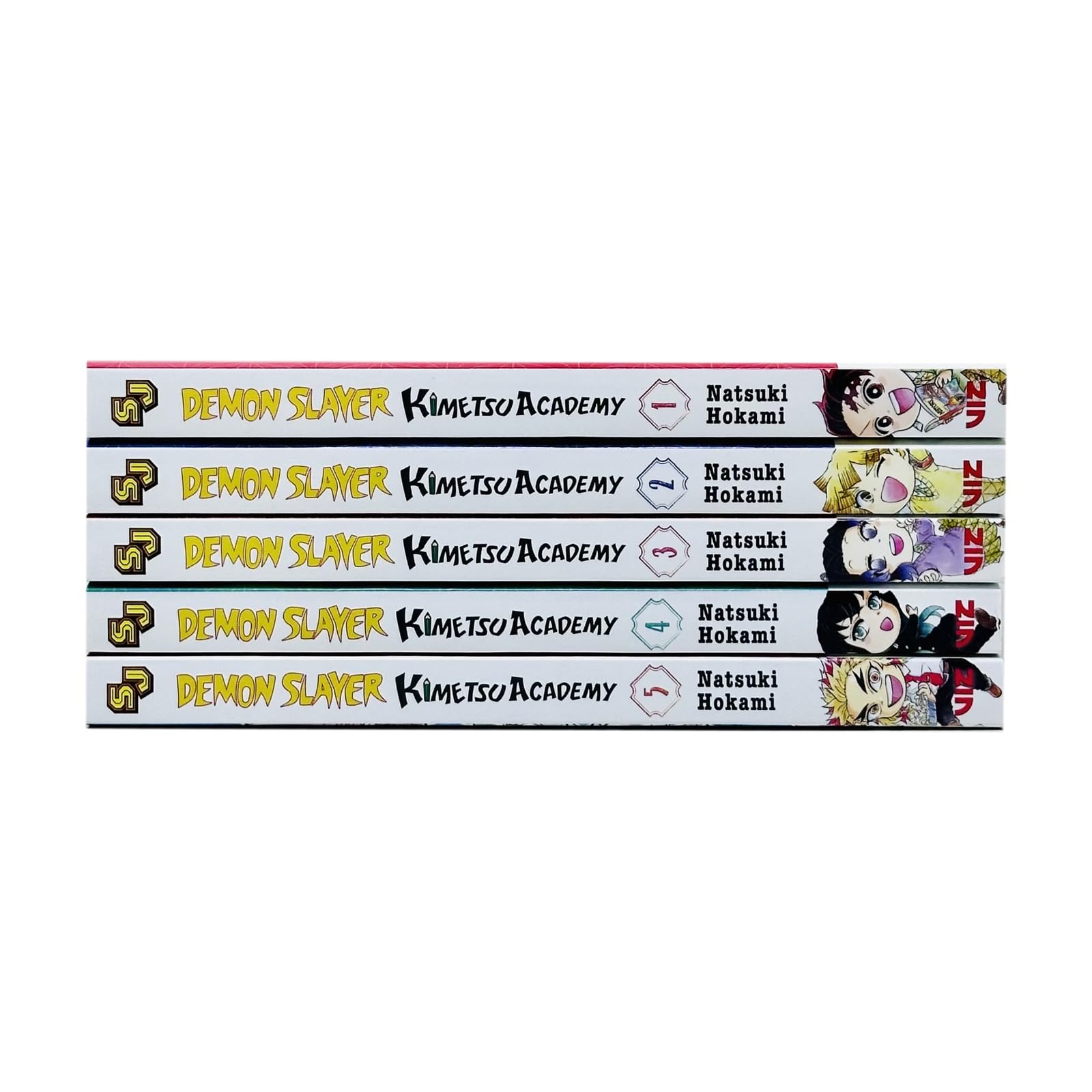 Demon Slayer: Kimetsu Academy, Vol. 1 paperback front cover featuring Tanjiro and the Demon Slayer Corps as students