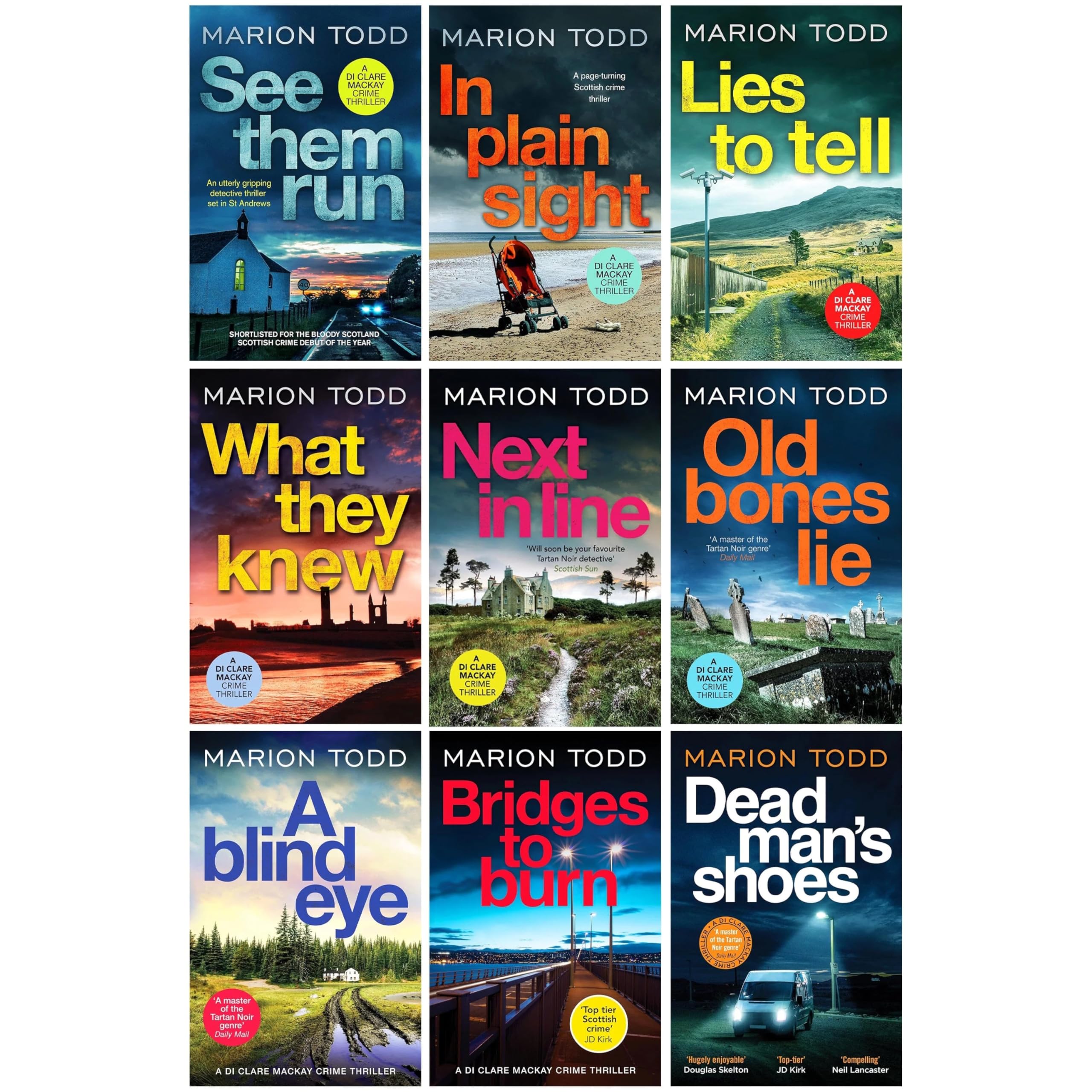 Detective Clare Mackay Series by Marion Todd 9 Books Collection Set paperback front cover