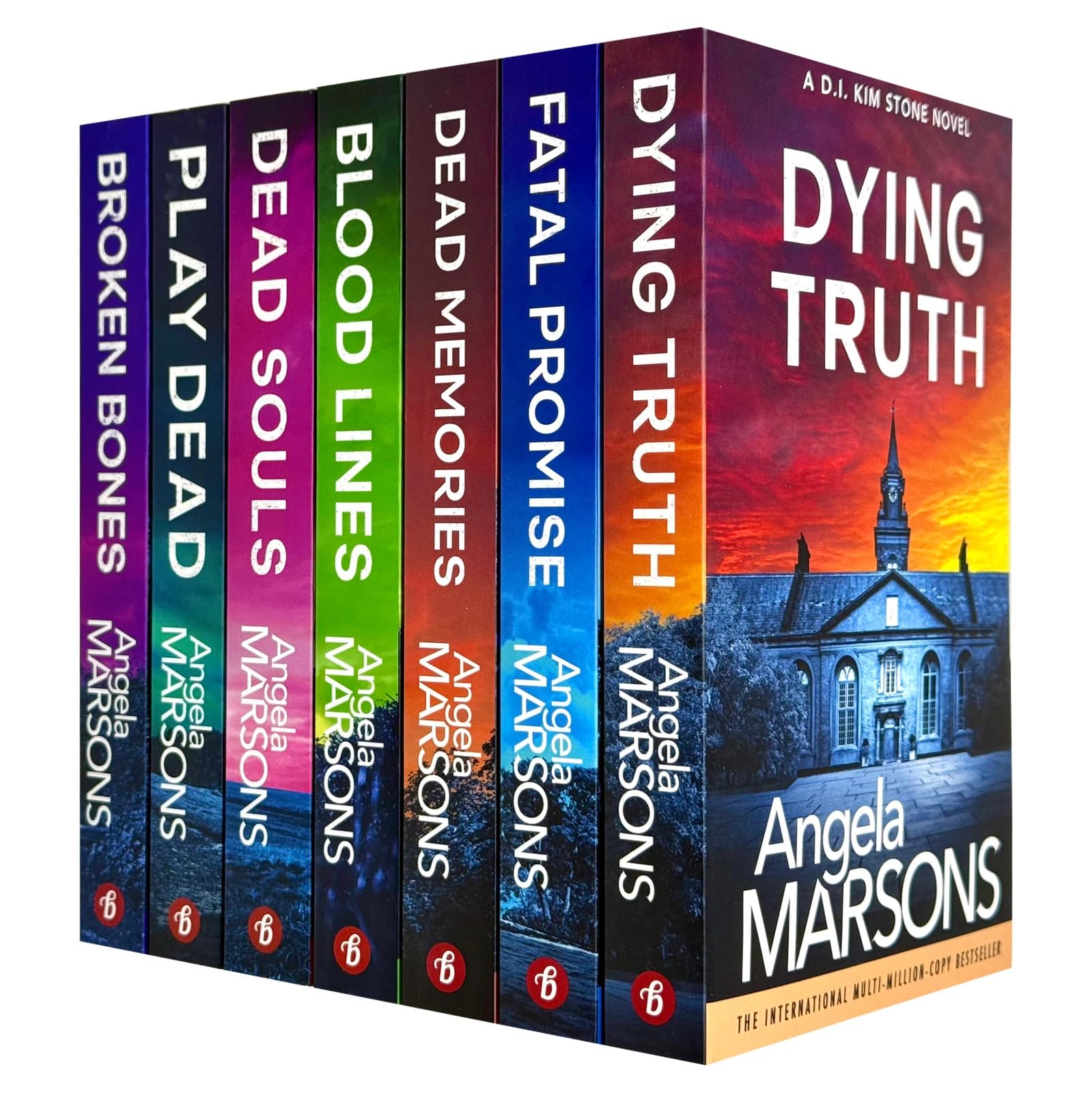 Detective Kim Stone Series by Angela Marsons 7 books collection set front cover, paperback crime fiction