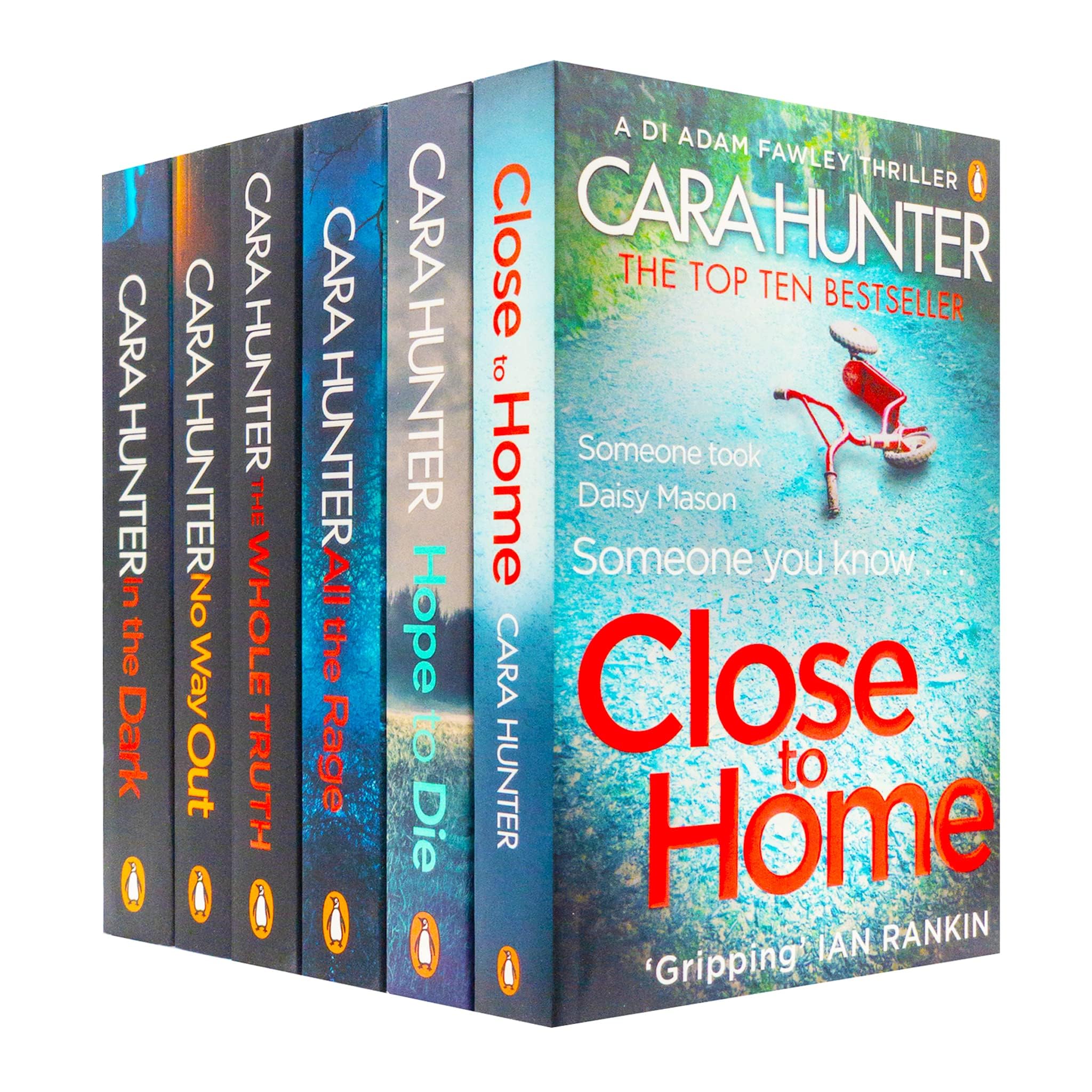 Cara Hunter DI Fawley Series 6 Books Collection Set paperback covers front view