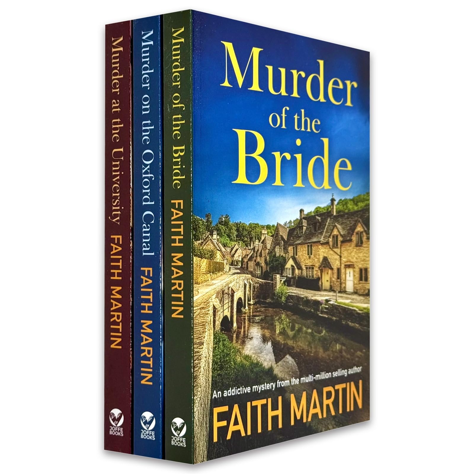 Front cover of the DI Hillary Greene 3-book paperback collection set by Faith Martin, featuring Murder on the Oxford Canal