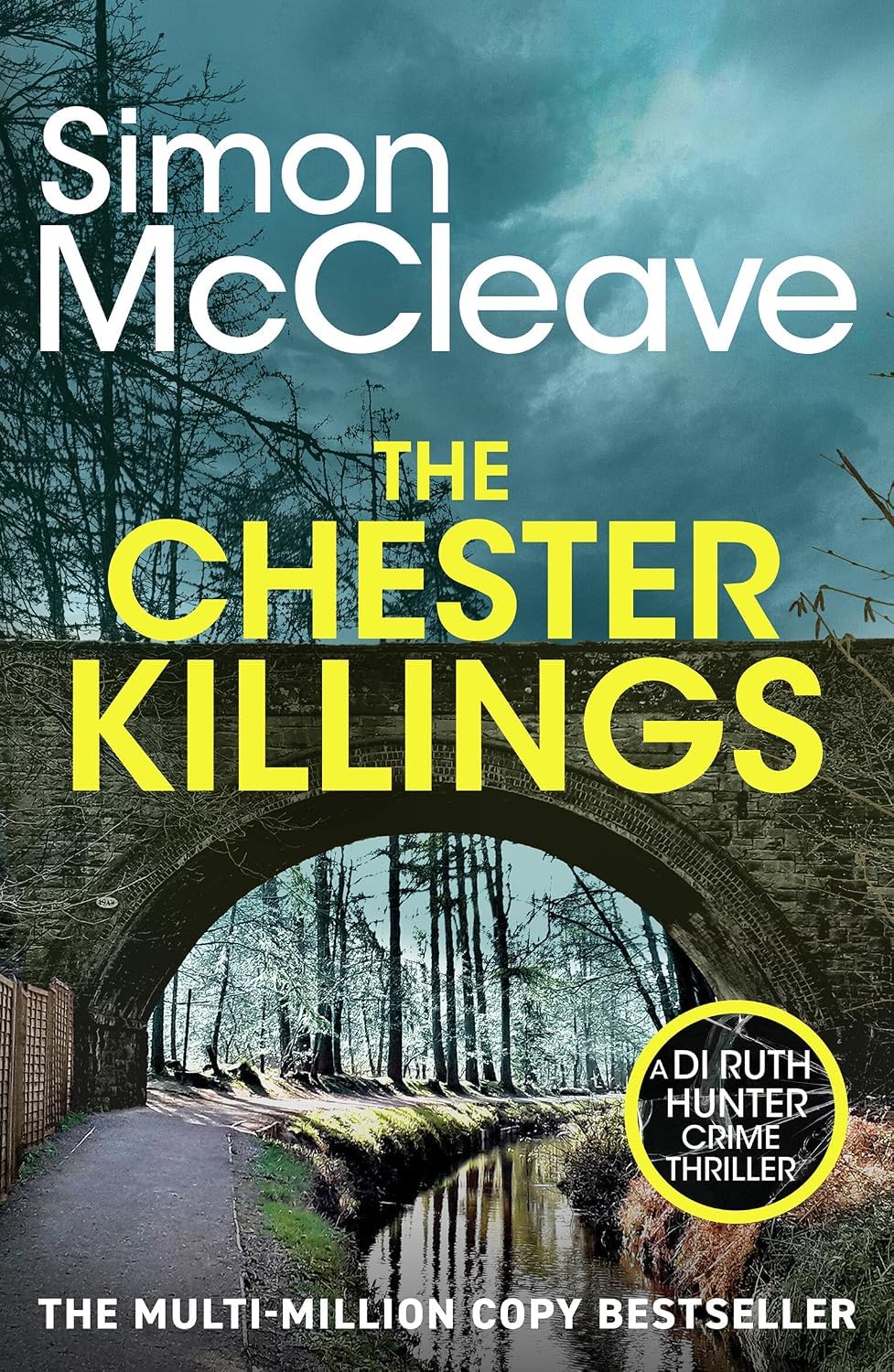 Close-up of The Chester Killings paperback cover, book 18 in the DI Ruth Hunter crime series by Simon McCleave