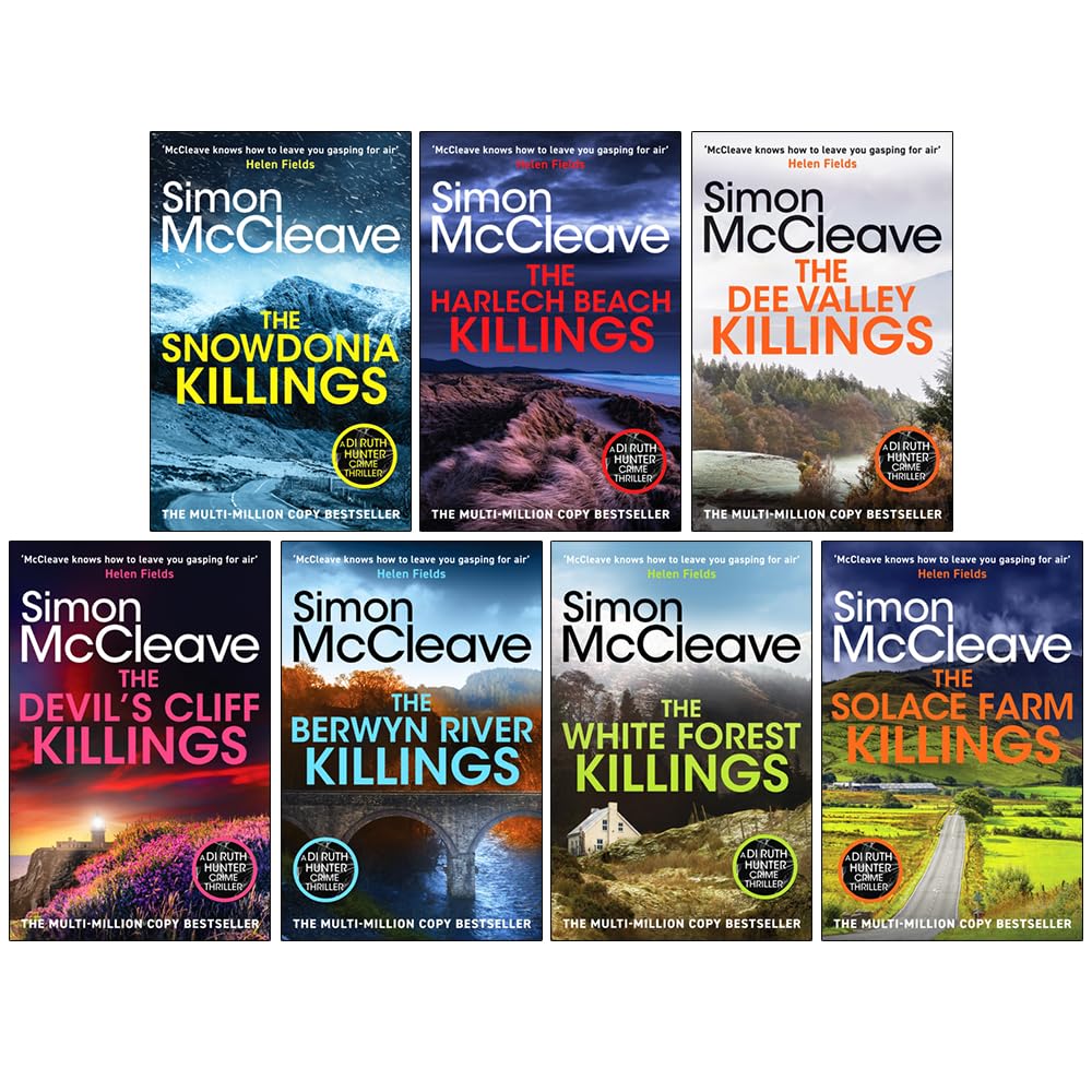 front cover of the full 7-book DI Ruth Hunter paperback collection set by Simon McCleave