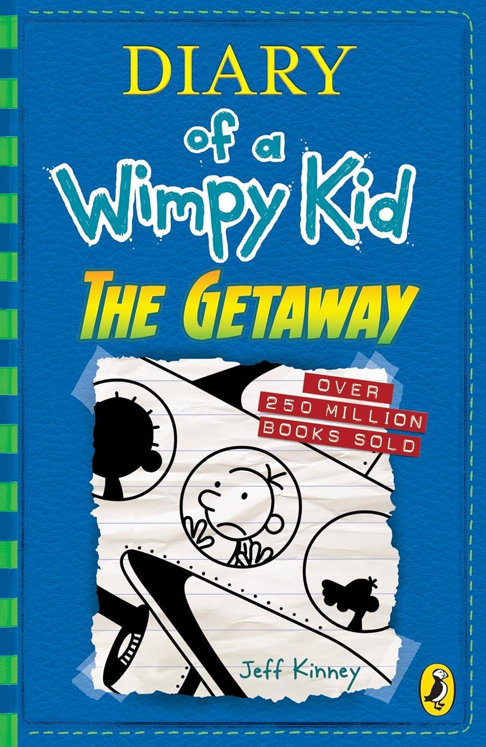 Close-up of colorful paperback covers from the Diary of a Wimpy Kid Series 12-19 collection