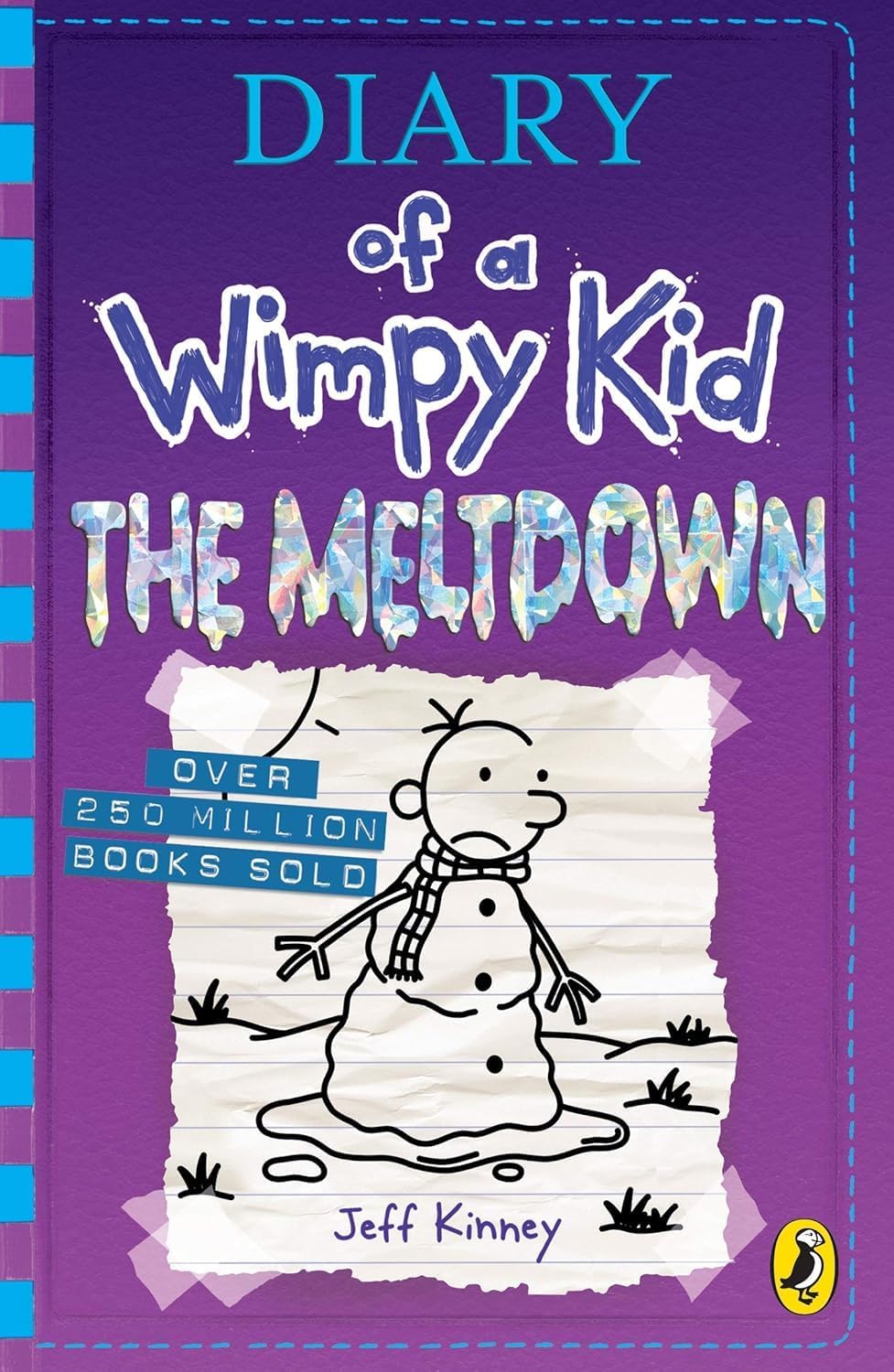 Diary of a Wimpy Kid paperback set arranged in numerical order from The Getaway to Hot Mess