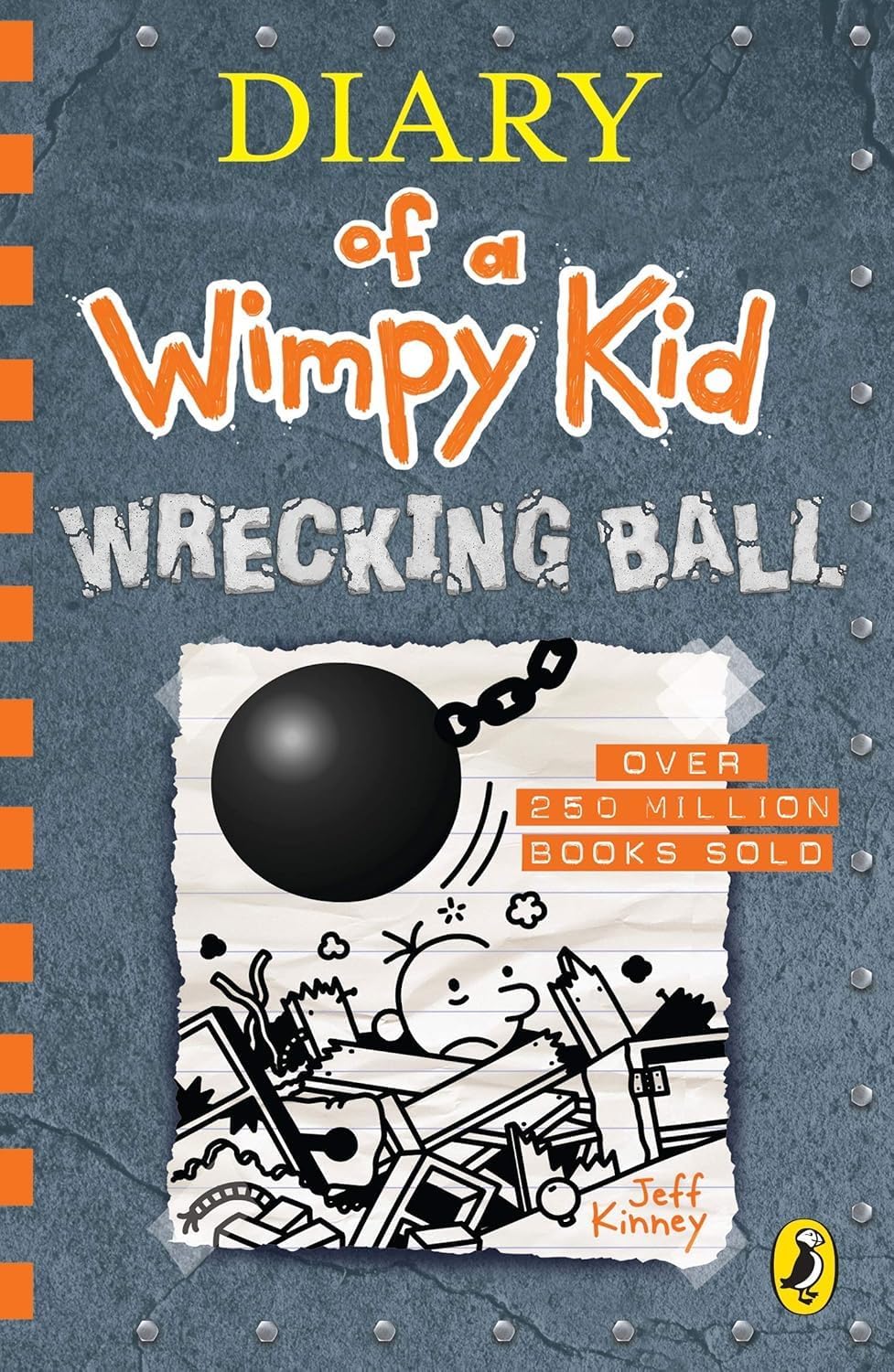 Angled view of the Diary of a Wimpy Kid 8 book paperback collection set by Jeff Kinney