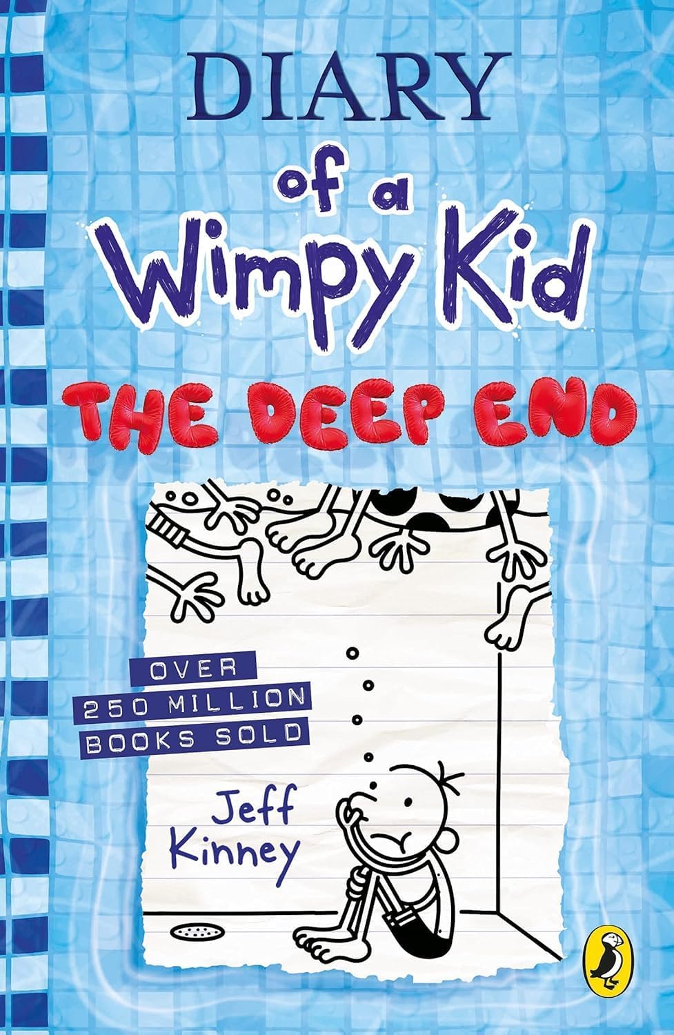 Diary of a Wimpy Kid paperback books fanned out showing illustrated spines and covers