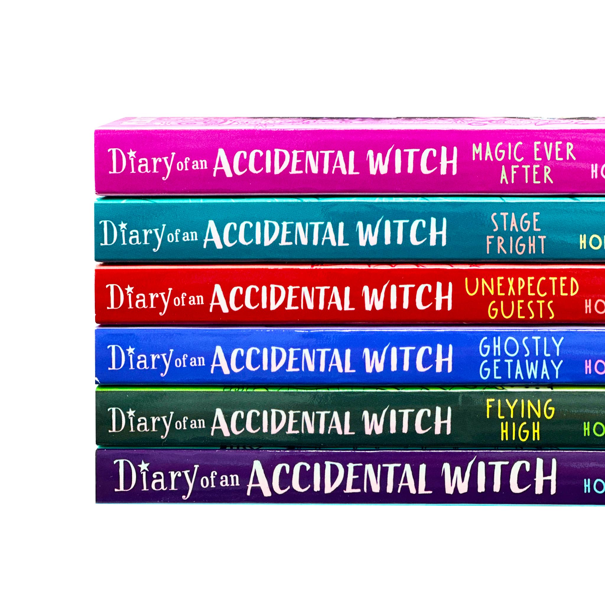 Diary of an Accidental Witch 6-book paperback set - all six titles fanned out showing individual covers